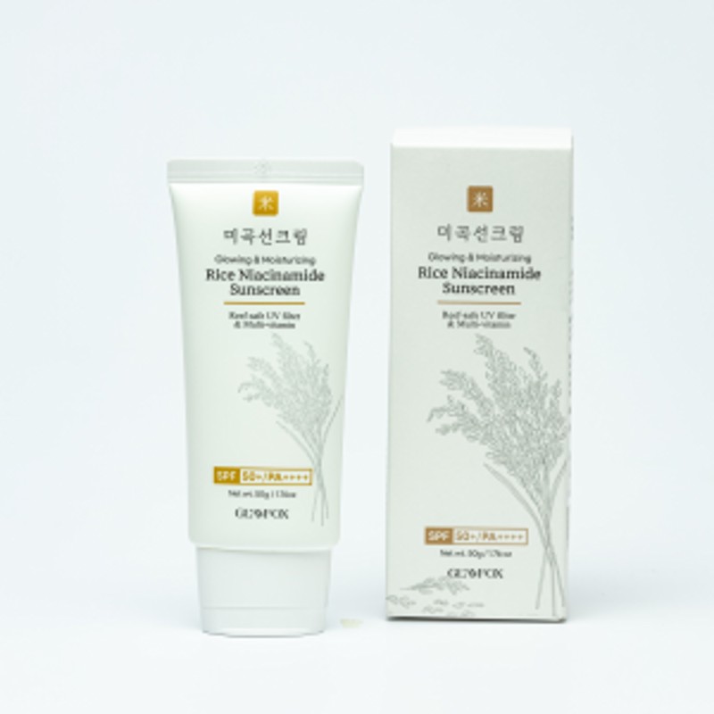 [GLAMFOX] Крем для лица солнцезащитный РИС И НИАЦИНАМИД Rice Niacinamide Sunscreen SPF 50+ PA++++, 50 мл