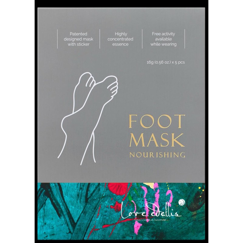 [LOVE.EDELLIS] НАБОР Маска-носочки для ног ПИТАТЕЛЬНАЯ Foot Mask Nourishing, 5 шт*16 гр