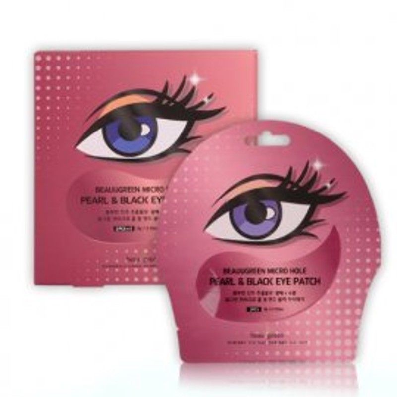 [BEAUUGREEN] Гидрогелевые патчи для глаз ЖЕМЧУГ И ЧЕРНЫЙ ТРЮФЕЛЬ Micro Hole Pearl&Black Eye, 3 г*1 шт
