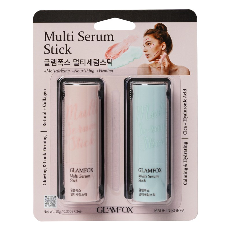 [GLAMFOX] НАБОР Сыворотка-стик для лица АНТИВОЗРАСТНАЯ мультифункциональная Multi Serum Stick Retinol Collagen