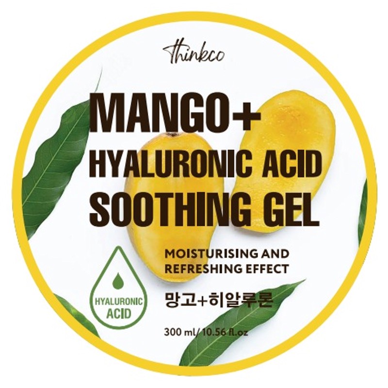 [THINKCO] Гель для лица и тела универсальный МАНГО / ГИАЛУРОНОВАЯ КИСЛОТА Mango+Hyaluronic Acid Soothing Gel,