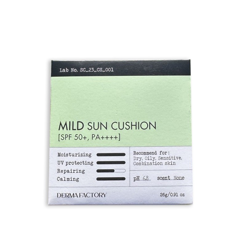 [DERMA FACTORY] Кушон для лица солнцезащитный МЯГКИЙ Inorganic Mild Sun Cusion SPF50 PA++++, 26 гр