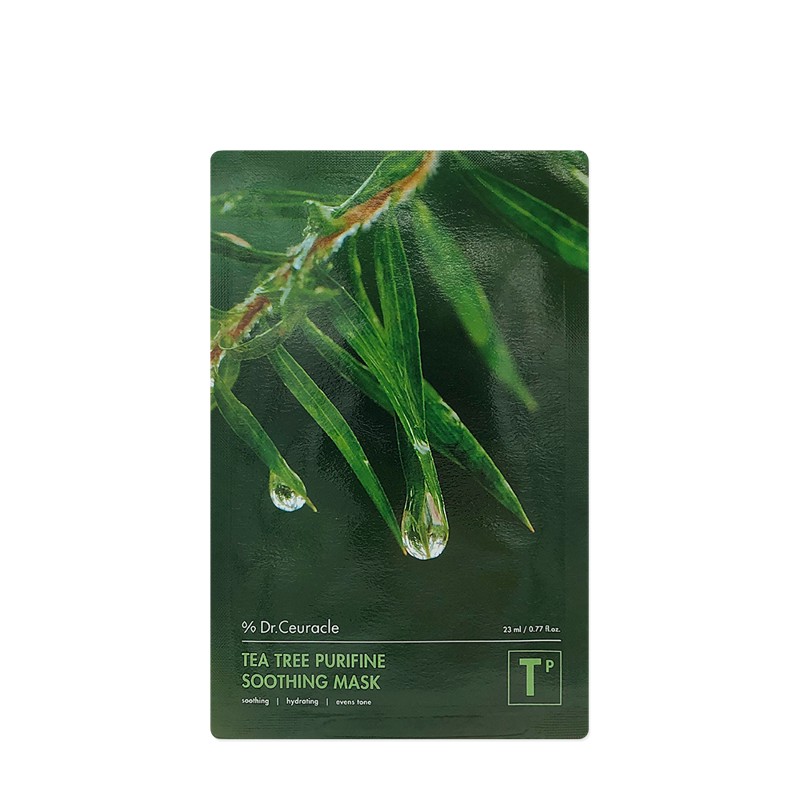 [DR. CEURACLE] Маска для лица тканевая УСПОКАИВАЮЩАЯ Tea Tree Purifine, 23 мл