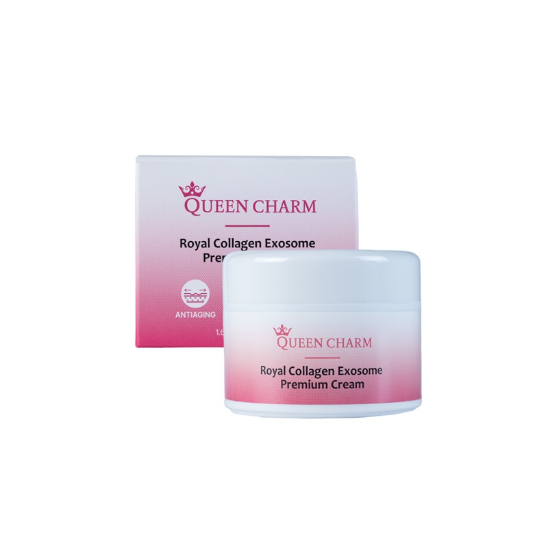 [QUEENCHARM] Крем для лица ЭКЗОСОМЫ КОЛЛАГЕНА Royal Collagen Exosome Premium Cream, 50 мл