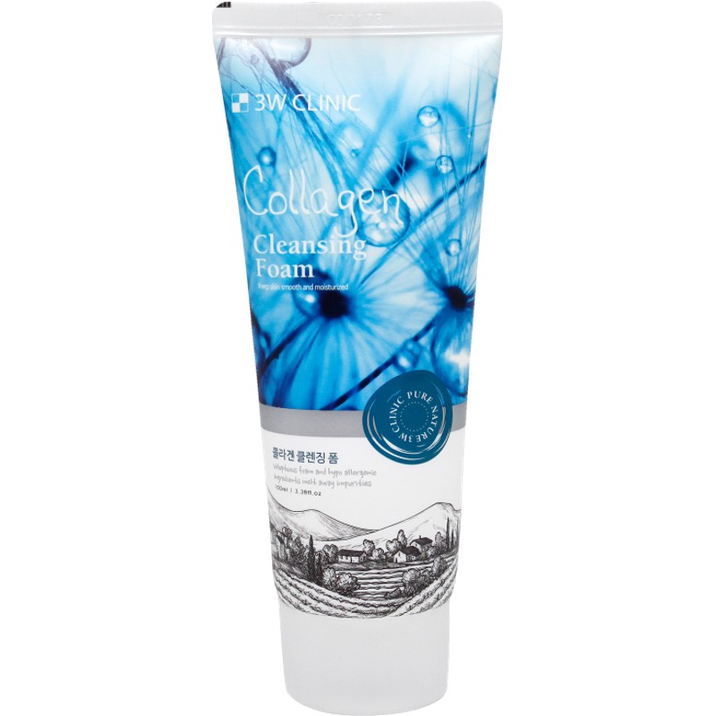 [3W CLINIC] Пенка для умывания КОЛЛАГЕН 3W Collagen Cleansing Foam, 100 мл