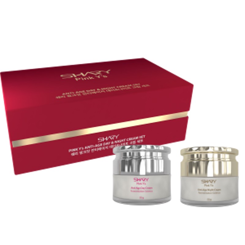 [SHARY] НАБОР кремов для лица подарочный PINK Y’s Anti-Age Day & Night Cream Set, 2 шт*50 г
