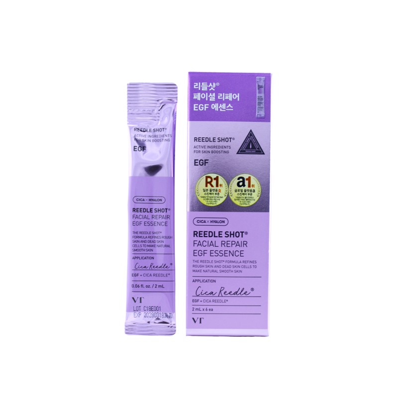 [VT COSMETICS] Эссенция для лица КОМПЛЕКС EGF и СПИКУЛЫ восстанавливающая VT Reedle Shot Facial, 2 мл*6 шт