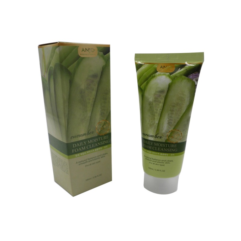 [ANJO PROFESSIONAL] Пенка для умывания увлажняющая ОГУРЕЦ Moisture Foam Cleansing Cucumber, 100 мл