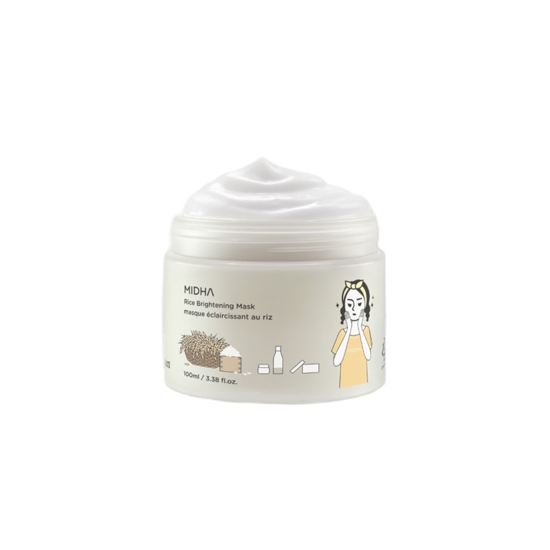 [MIDHA] Маска для лица СИЯНИЕ Rice Brightening Mask (Wash off), 100 мл