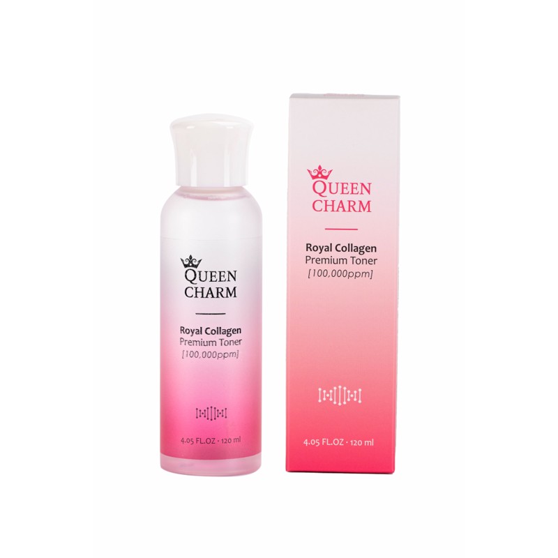 [QUEENCHARM] Тонер для лица КОЛЛАГЕН 10% увлажняющий Royal Collagen Premium Toner, 120 мл