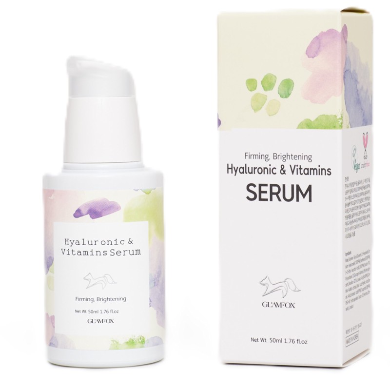[GLAMFOX] Сыворотка для лица увлажняющая ГИАЛУРОНОВАЯ КИСЛОТА И ВИТАМИНЫ Velvety Shiny Hyaluronic Vitamins Ser