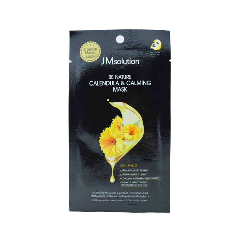 [JMSOLUTION] Маска для лица тканевая КАЛЕНДУЛА Be Nature Calendula & Calming Mask, 24 мл