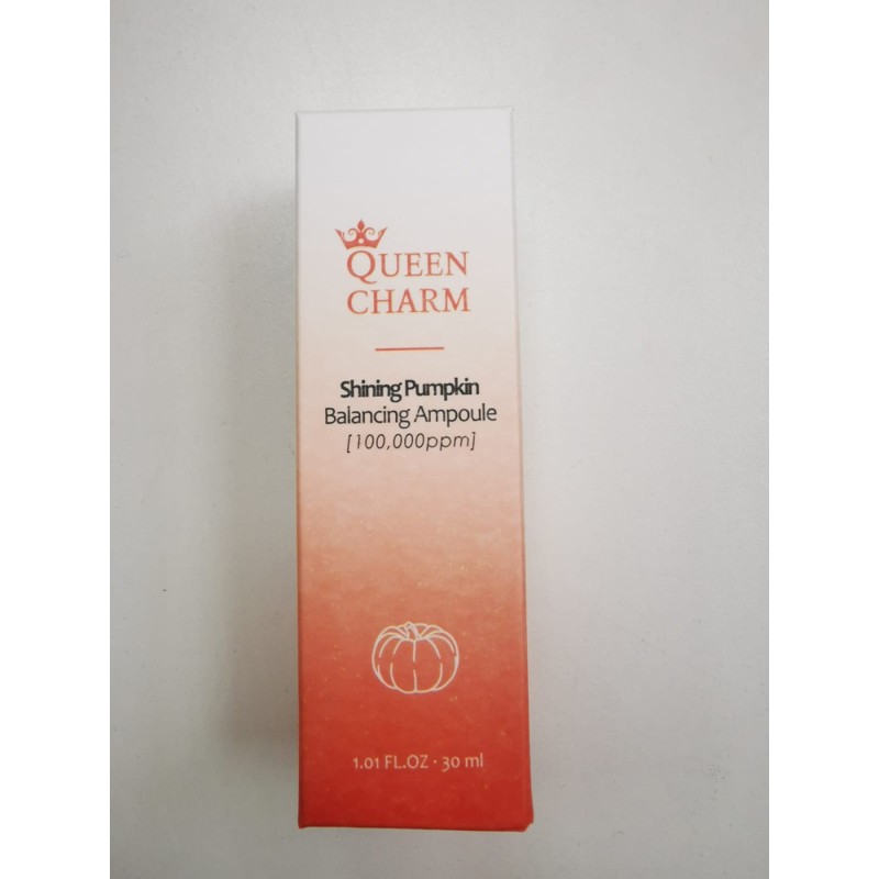 [QUEENCHARM] Сыворотка для лица ЭКСТРАКТ ТЫКВЫ 10% для сияния кожи ампульная, 30 мл