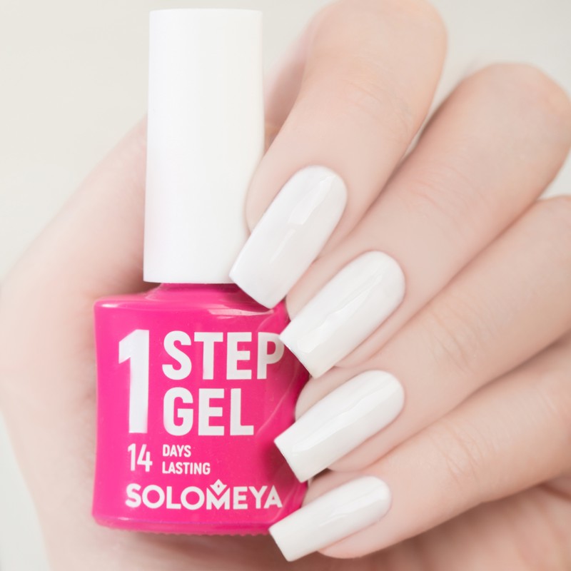 [SOLOMEYA] Гель-лак для ногтей однофазный МОЛОКО 1 Solomeya One Step Gel Milk 1, 1 шт.