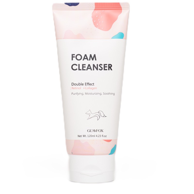 [GLAMFOX] Пенка для лица очищающая двойного действия РЕТИНОЛ И КОЛЛАГЕН Retinol Collagen Foam Cleanser, 120 мл