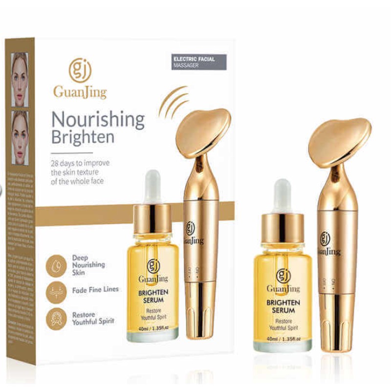 [GUANJING] НАБОР для лица ВЫРАВНИВАНИЕ ТОНА (сыворотка+электрический массажер) Nourishing Brighten, 40 мл/1 шт