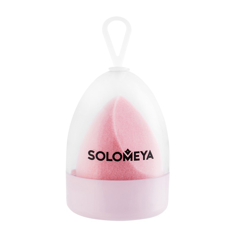 [SOLOMEYA] Спонж для макияжа ВЕЛЬВЕТОВЫЙ косметический ПЕРСИК Microfiber Velvet Sponge Peach, 1 шт