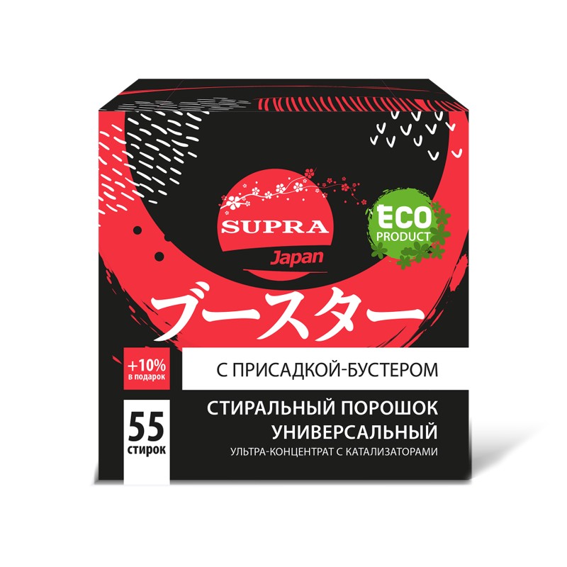 [SUPRA] Стиральный порошок УНИВЕРСАЛЬНЫЙ с присадкой-бустером, 1100 г