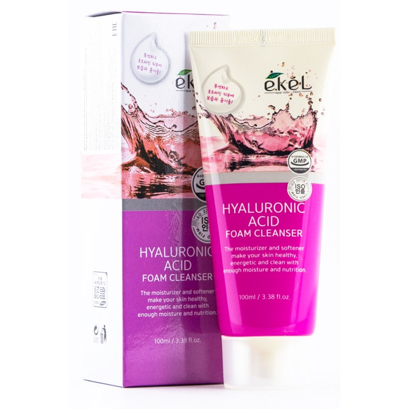 [EKEL] Пенка для лица нежная ГИАЛУРОНОВАЯ КИСЛОТА Hyaluronic Acid Foam Cleanser, 100 мл