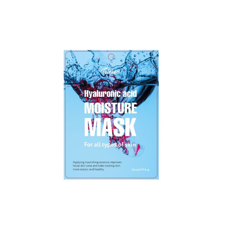 [THINKCO] Маска-салфетка для лица ГИАЛУРОНОВАЯ КИСЛОТА Hyaluronic Acid Moisture Mask, 23 мл