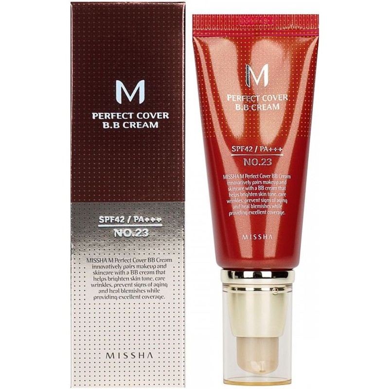 [MISSHA] Тональный BB крем для лица M Perfect Cover BB Cream SPF42+ PA+++ (Тон 23), 50 мл