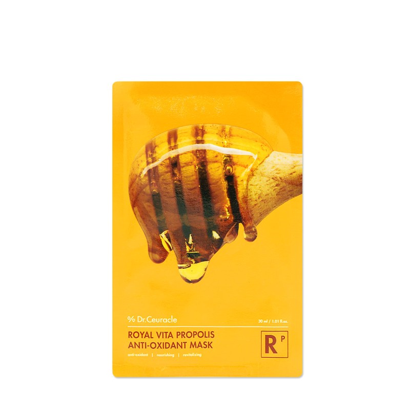 [DR. CEURACLE] Маска для лица тканевая АНТИОКСИДАНТ Royal Vita Propolis, 30 мл