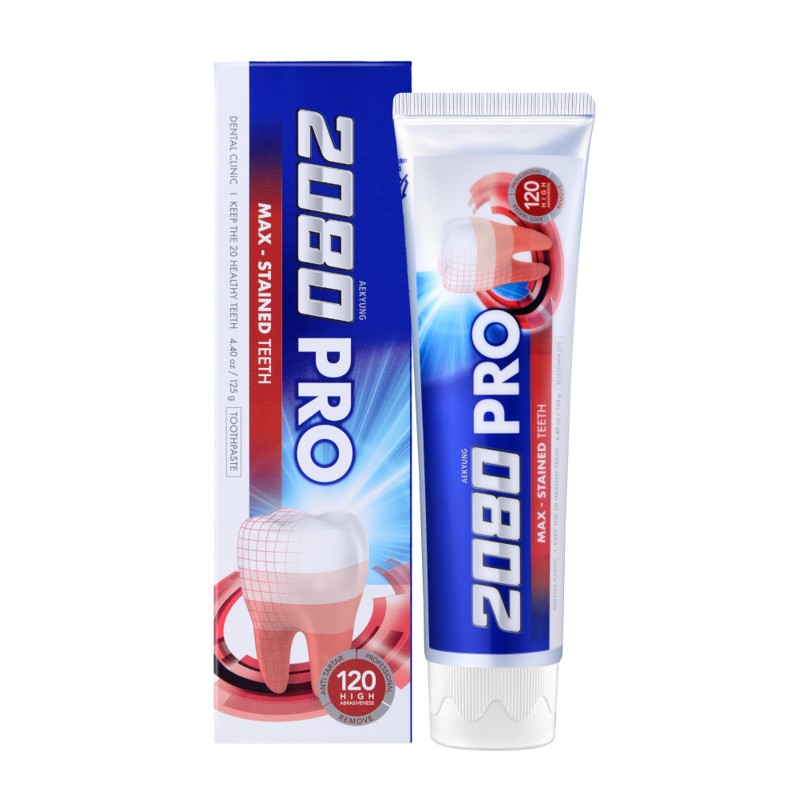 [DENTAL CLINIC 2080] Зубная паста ОТБЕЛИВАЮЩАЯ Pro Max Stained Teeth, 125 г