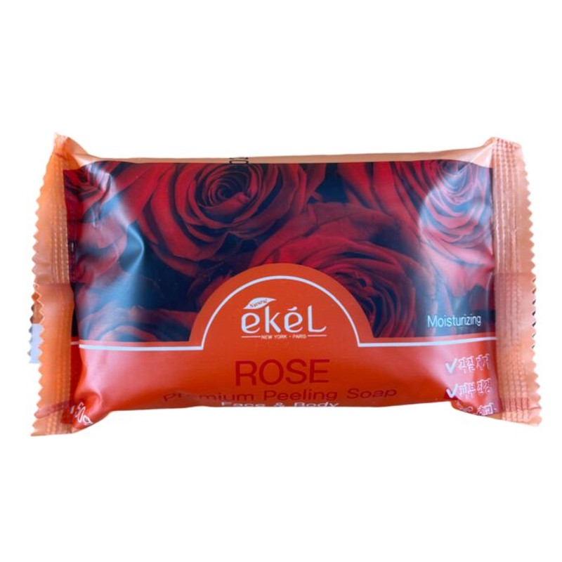[EKEL] Мыло-скраб для лица и тела РОЗА Premium Peeling Soap Rose, 150 г