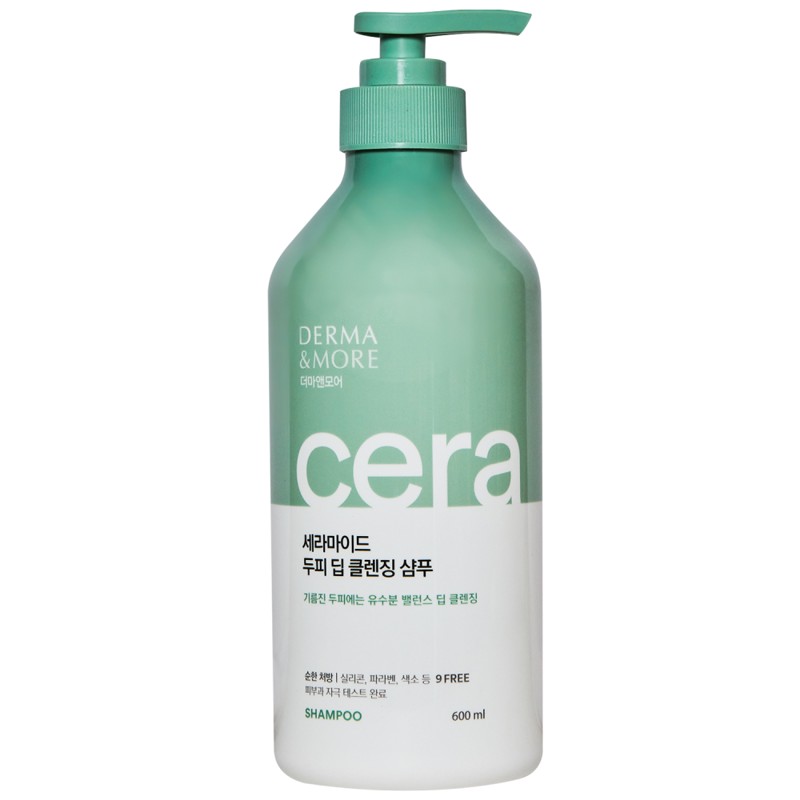 [DERMA & MORE] Шампунь для волос ГЛУБОКОЕ ОЧИЩЕНИЕ против жирности, 600 мл
