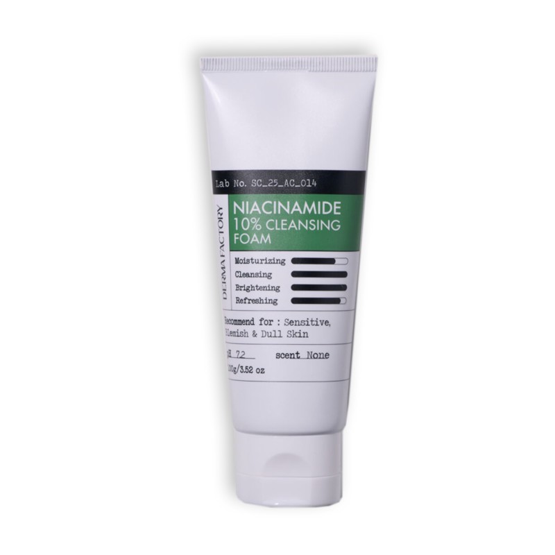 [DERMA FACTORY] Пенка для лица 10% НИАЦИНАМИД Niacinamide 10% Cleansing Foam, 100 гр