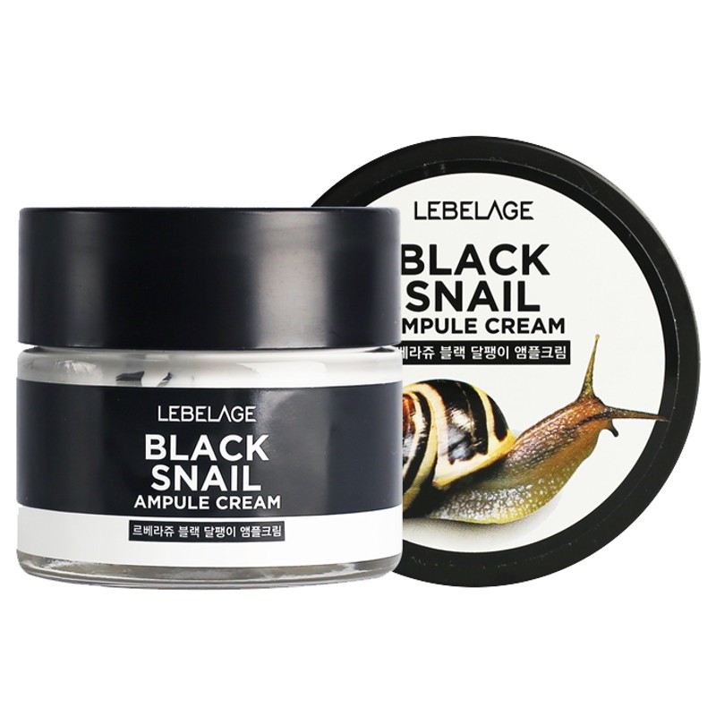 [LEBELAGE] Крем для лица ампульный МУЦИН ЧЁРНОЙ УЛИТКИ Ampule Cream Black Snail, 70 мл