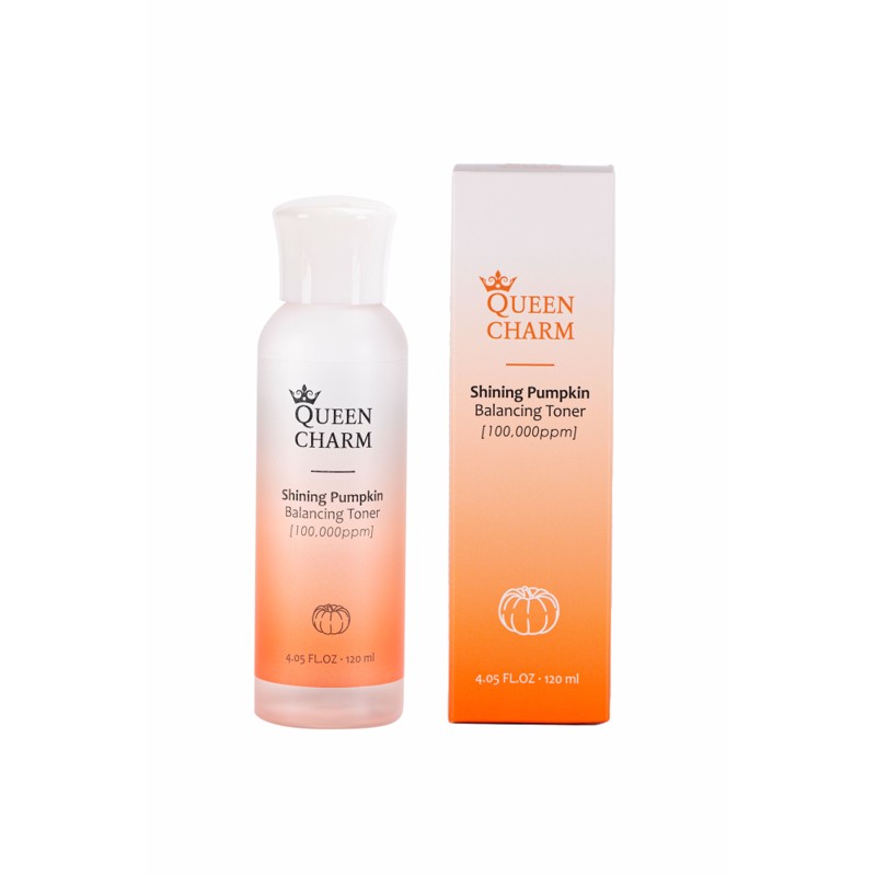 [QUEENCHARM] Тонер для лица ЭКСТРАКТ ТЫКВЫ 10% придающий сияние Shining Pumpkin Balancing Toner, 120 мл