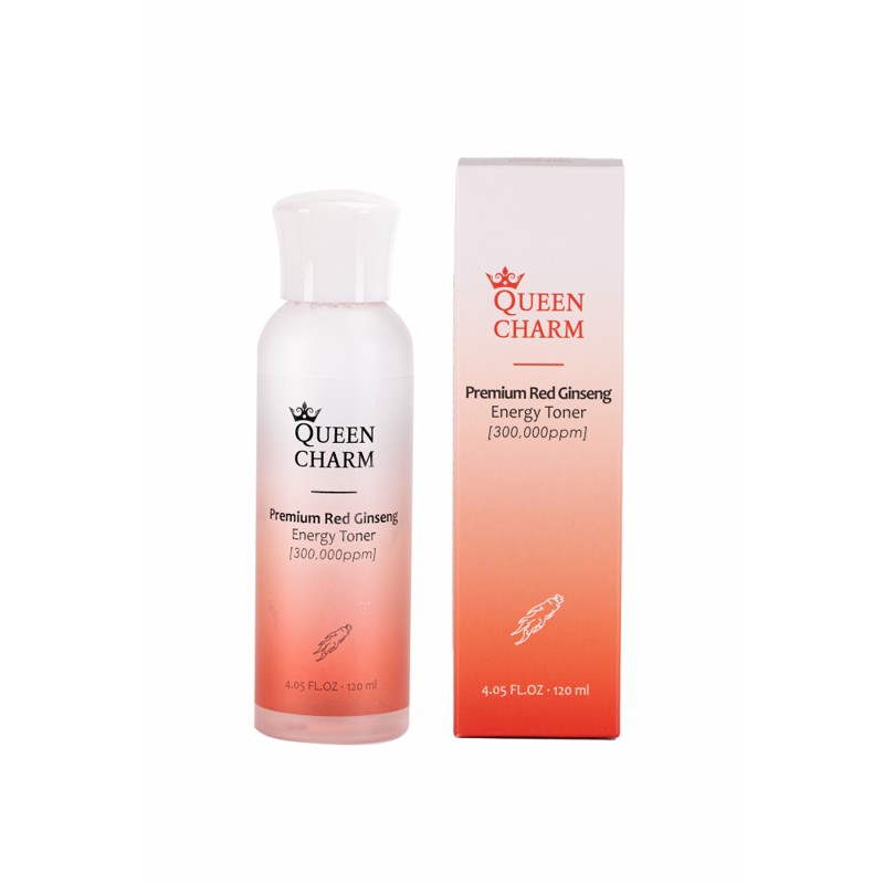 [QUEENCHARM] Тонер для лица ЭКСТРАКТ КРАСНОГО ЖЕНЬШЕНЯ 30% омолаживающий Premium Red Ginseng Energy Toner, 120 мл