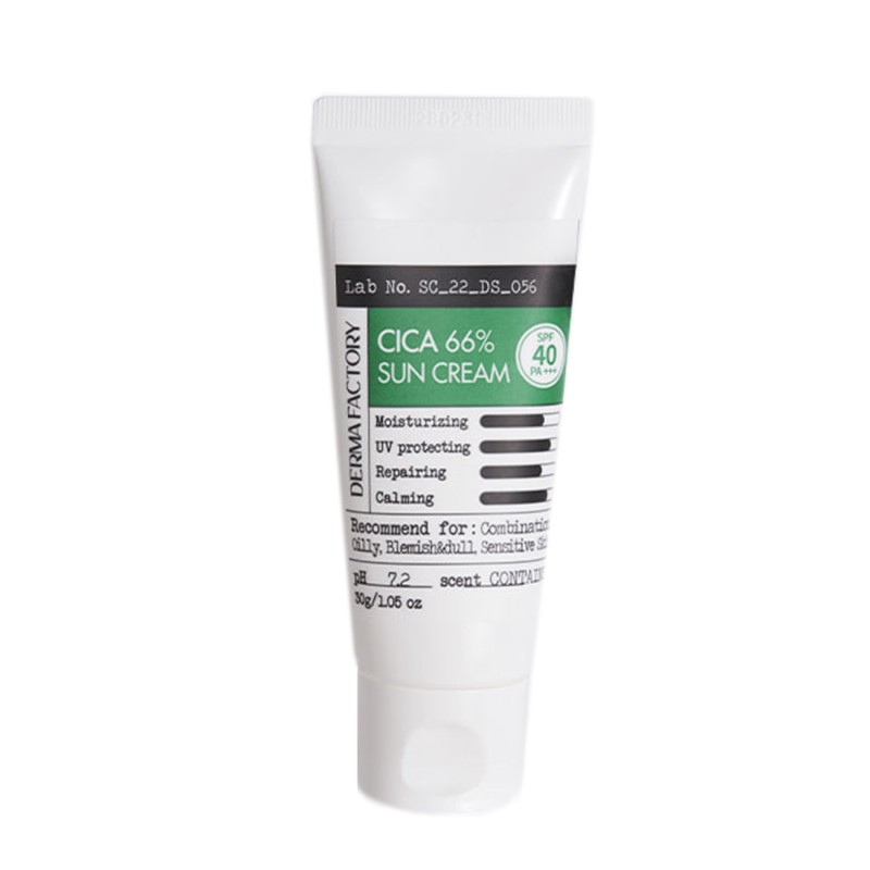 [DERMA FACTORY] Крем для лица солнцезащитный ЦЕНТЕЛЛА 66% Cica Sun Cream SPF40, 30 мл