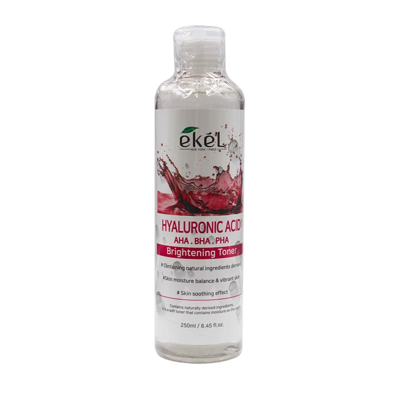 [EKEL] Тонер для лица ГИАЛУРОНОВАЯ КИСЛОТА / AHA-BHA-PHA КИСЛОТЫ Brightening Toner Hyaluronic Acid, 250 мл