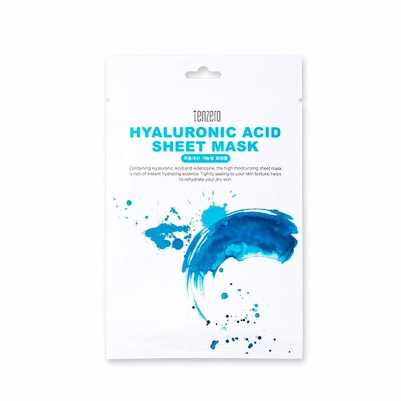[TENZERO] Маска для лица тканевая ГИАЛУРОНОВАЯ КИСЛОТА Hyaluronic Acid Sheet Mask, 25 мл