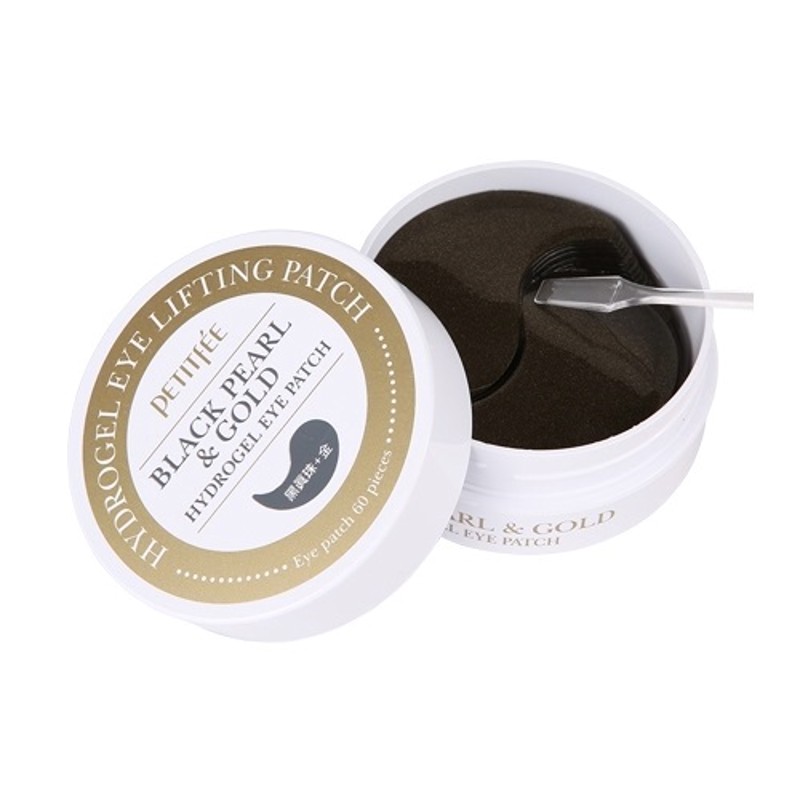 [PETITFEE & KOELF] Гидрогелевые патчи для глаз ЖЕМЧУГ/ЗОЛОТО Black Pearl&Gold Hydrogel Eye Patch, 60 шт
