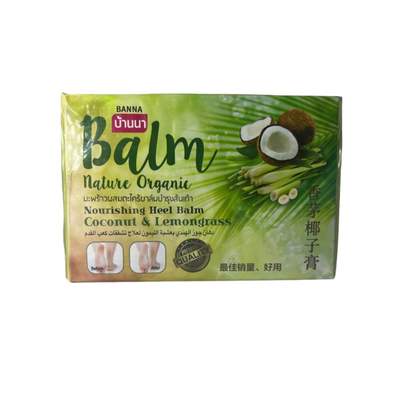 [BANNA] НАБОР Бальзам для стоп питающий КОКОС И ЛЕМОНГРАСС Nature Organic, 6 шт*25 гр