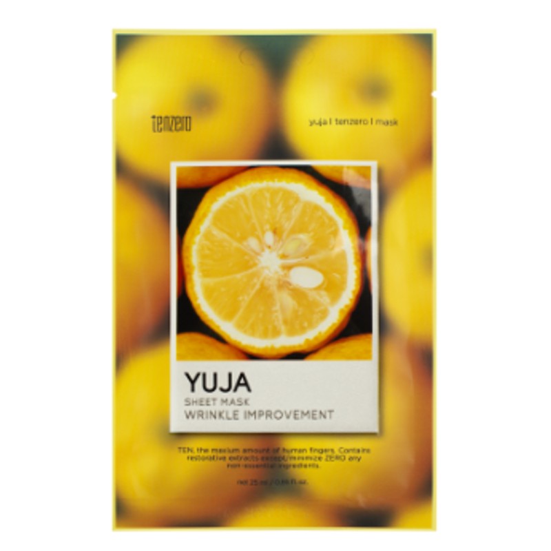 [TENZERO] Маска для лица тканевая ЭКСТРАКТ ЮДЗУ Yujia Sheet Mask, 25 мл