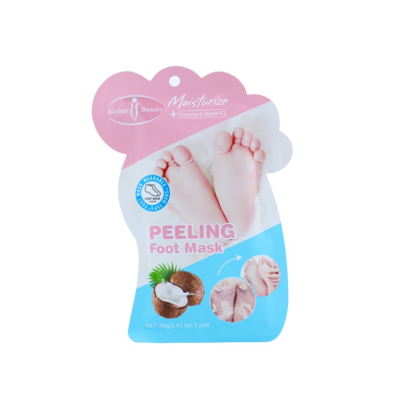 [AICHUN BEAUTY] Маска-носочки для ног отшелушивающая МАСЛО КОКОСА И ВИТАМИН Е Peeling Foot Mask, 40 гр