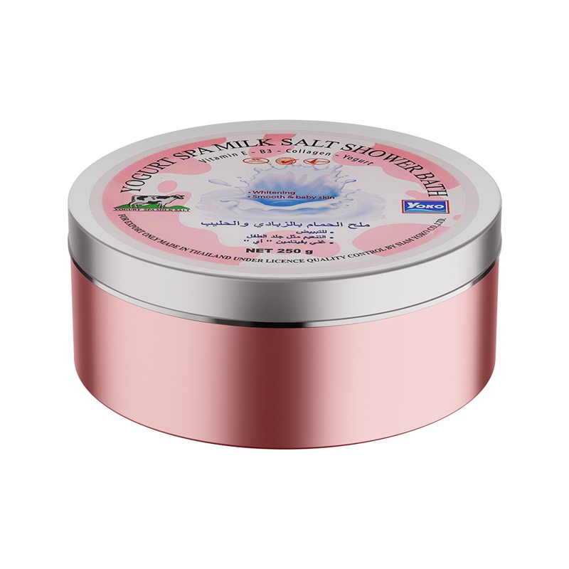 [YOKO] Скраб солевой ЙОГУРТ И МОЛОКО yogurt spa milk salt shower bath, 250 гр