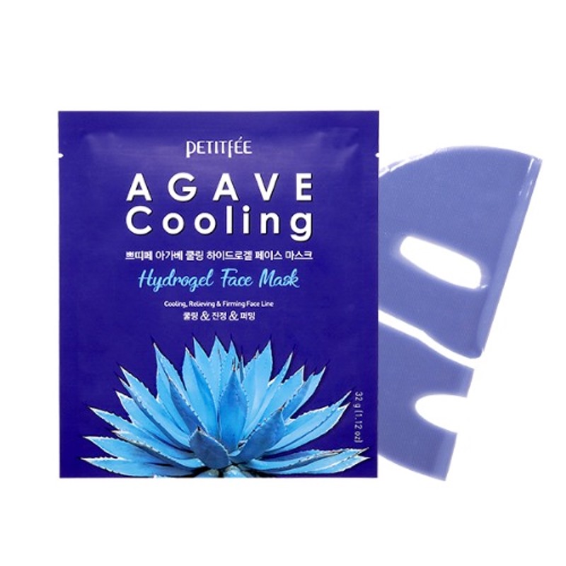 [PETITFEE & KOELF] [PETITFEE] НАБОР Гидрогелевая маска для лица АГАВА Agave Cooling Hydrogel Face Mask, 5 шт