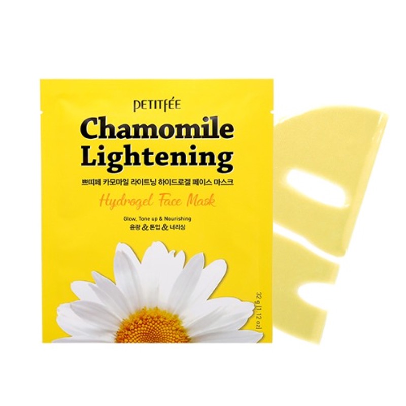 [PETITFEE & KOELF] НАБОР Гидрогелевая маска для лица РОМАШКА Chamomile Lightening Hydrogel Face Mask, 5 шт