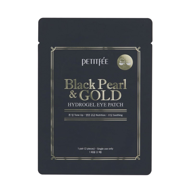 [PETITFEE & KOELF] Гидрогелевые патчи для глаз ЖЕМЧУГ/ЗОЛОТО Black Pearl & Gold hydrogel Eye Patch, 2 шт (1 пара)