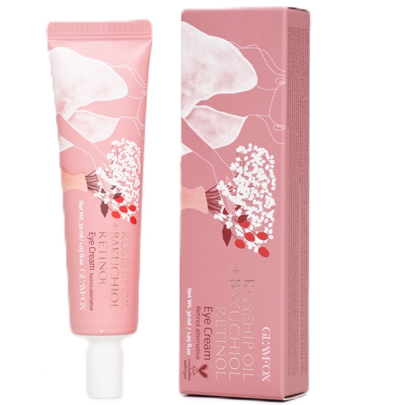 [GLAMFOX] Крем для век омолаживающий РЕТИНОЛ, БАКУЧИОЛ И МАСЛО ШИПОВНИКА Rosehip Oil Bakuchiol Retinol Eye Cre