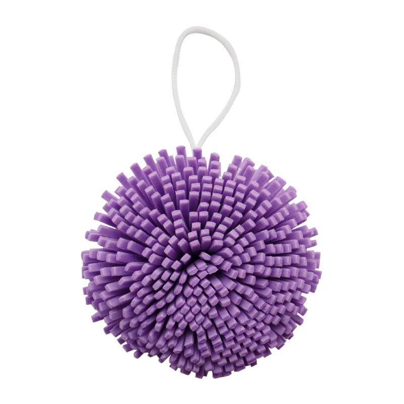 [SOLOMEYA] Мочалка-спонж для тела ФИОЛЕТОВАЯ Bath Sponge Lilac, 1 шт