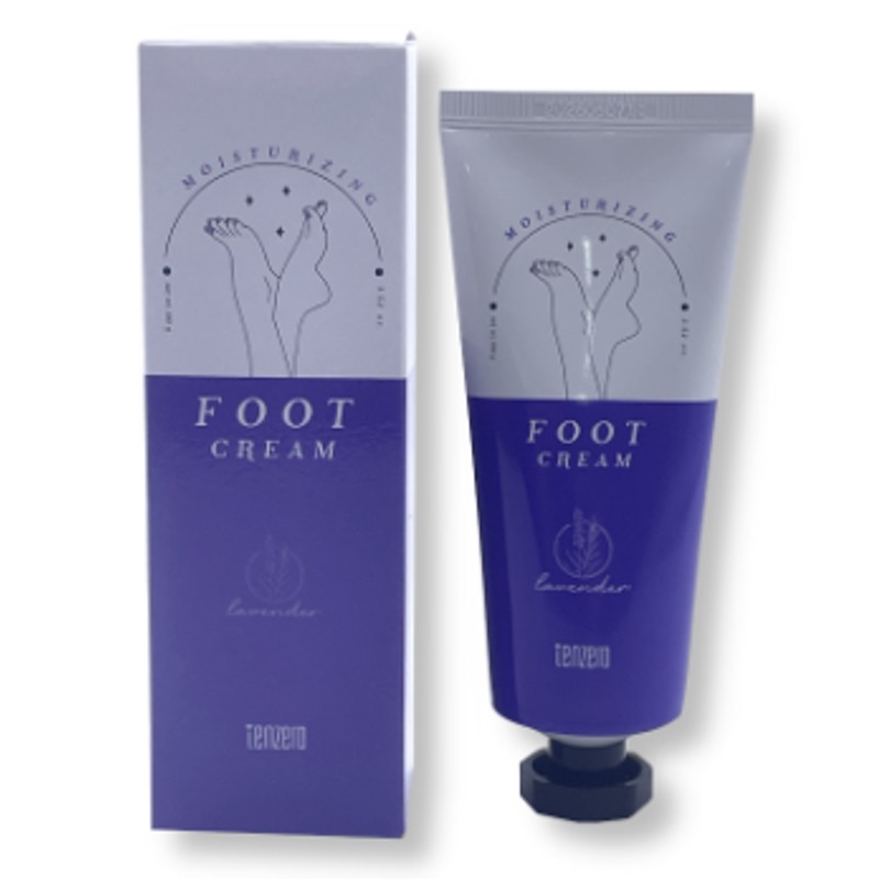 [TENZERO] Крем для ног ЭКСТРАКТ ЛАВАНДЫ увлажняющий Moisturizing Foot Cream Lavender, 100 гр
