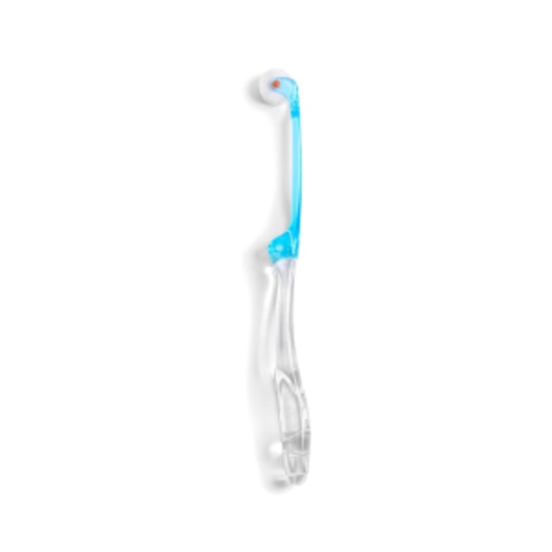 [PLAQUE REMOVER] Роликовая зубная щетка для УДАЛЕНИЯ ЗУБНОГО НАЛЕТА складная ГОЛУБАЯ, 1 шт