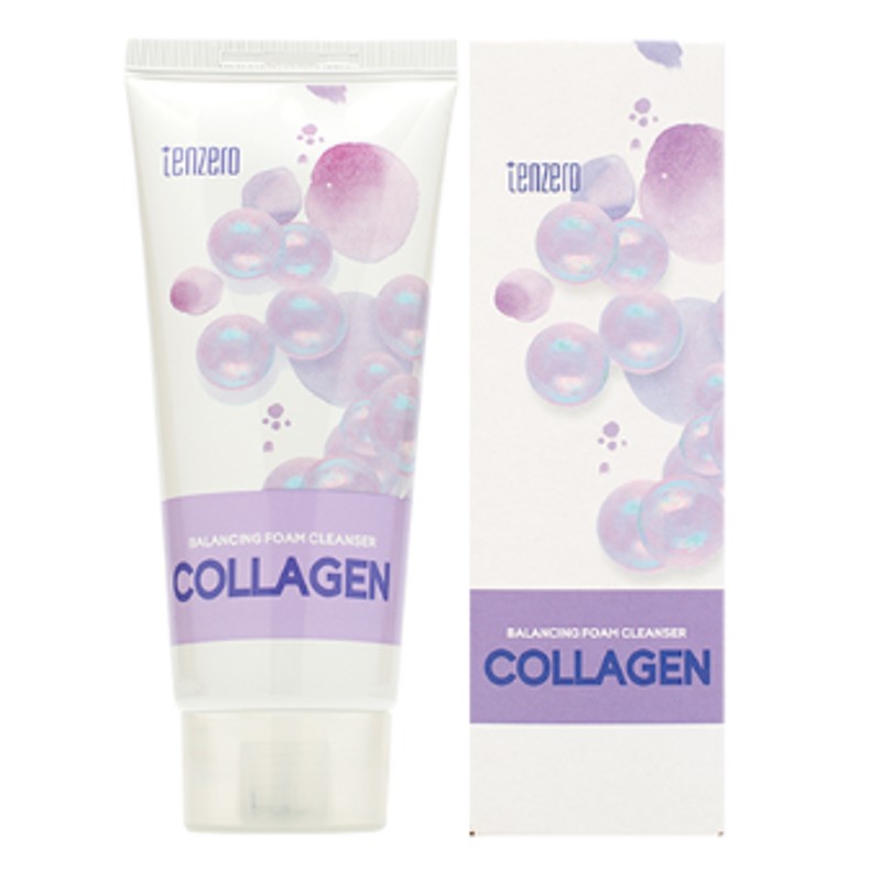 [TENZERO] Пенка для умывания КОЛЛАГЕН Balancing Foam Cleanser-Collagen, 100 мл