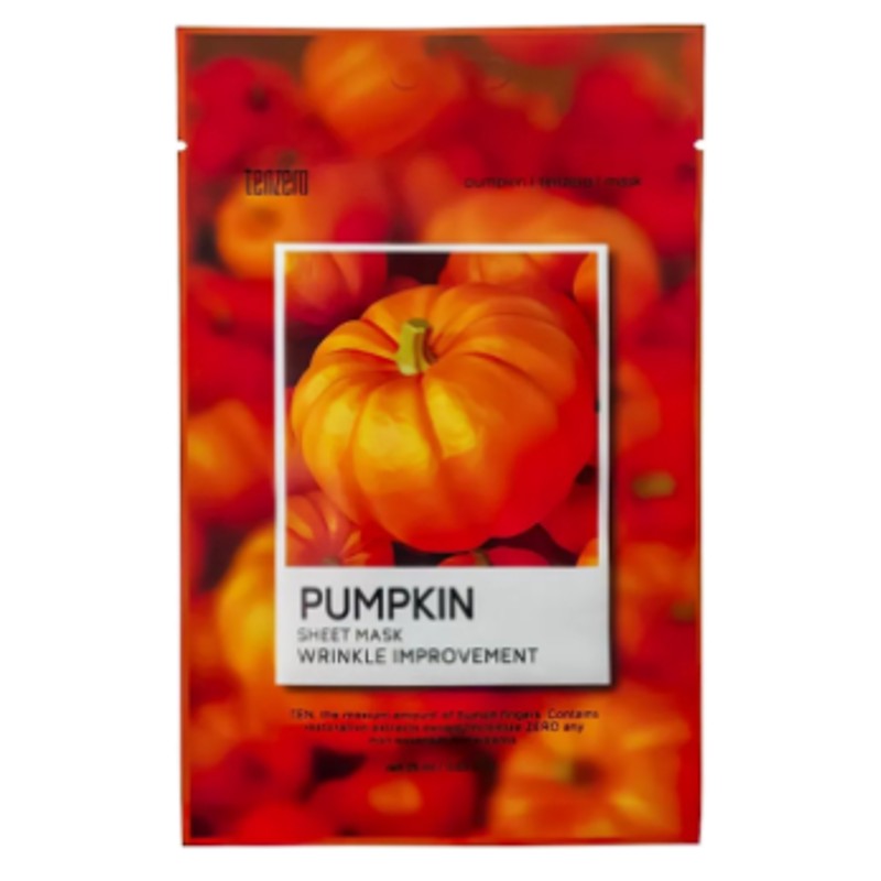 [TENZERO] Маска для лица тканевая ЭКСТРАКТ ТЫКВЫ Pumpkin Sheet Mask, 25 мл